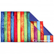 Ręcznik szybkoschnący LifeVenture Printed SoftFibre Trek Towel zielony/niebieski StripedPlanks
