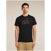 Męska koszulka Icebreaker Merino Blend 125 Cool-Lite™ Sphere SS Tee Across the Peaks czarny BLACK