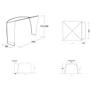 Łącznik namiotowy Outwell Fastlane 300 Vehicle Connector with door