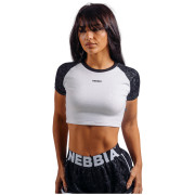 Koszulka damska Nebbia Crop Top Leopard '97 Primal czarny BLACK LEOPARD