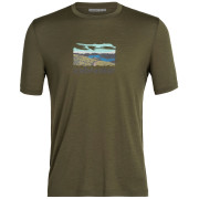 Koszulka męska Icebreaker Men Tech Lite II SS Tee Trailhead zielony loden