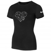 Koszulka damska Zulu Merino 160 Short Heart czarny black
