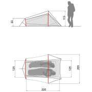Ultralekki namiot Vaude Ultralight Lizard 2P