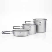 Zestaw naczyń Keith Titanium Titanium pot and Pan Cook Set 3-Piece szary