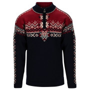Męski sweter Dale of Norway 140th Anniversary Masc Sweater ciemnoniebieski Navy Redrose Offwhite