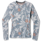 Damska koszulka Smartwool W Classic Thermal Merino BL Crew Boxed 2023 jasnoniebieski Winter Sky Floral