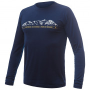 Męska koszulka Sensor Merino Active Pt Mountains dł. rękaw ciemnoniebieski Deep Blue