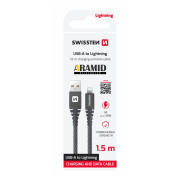 Kabel do ładowania i przesyłania danych Swissten Aramid Reinforced USB/Lightning 1,5 m