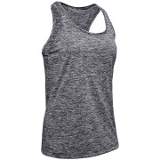 Damski podkoszulek Under Armour Tech Tank - Twist czarny Black / / Metallic Silver