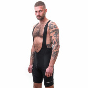 Męskie spodenki rowerowe Sensor Cyklo Entry z szelkami True Black