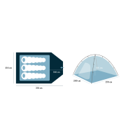 Namiot turystyczny Zulu Dome 3 Plus