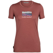 Koszulka damska Icebreaker Women Tech Lite II SS Tee Trailhead czerwony grape