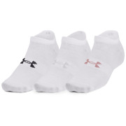Zestaw skarpetek Under Armour Essential No Show 3pk biały White / White / Retro Pink