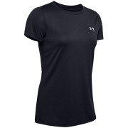 Koszulka damska Under Armour Tech SSC - Solid czarny Black / / Metallic Silver