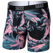Męskie bokserki Saxx Droptemp All Day Cooling Boxer Brief czarny/różówy tropical jungle-black