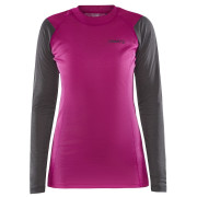 Damska koszulka Craft Core Warm Baselayer Ls czarny/różówy Roxo-Granite