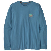 Koszulka męska Patagonia Long-Sleeved Great Waves Responsibili-Tee niebieski Shore Blue