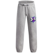 Spodnie dziecięce Under Armour UA B Rival FLC Graphics Jgr Mod Gray Light Heather szary/biały Mod Gray Light Heather / / White