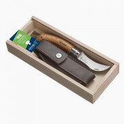 Nóż Opinel Nóż VRI N°08 Mushroom dębowy + pochwa + drewniane pudełko