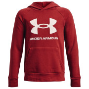 Bluza dziecięca Under Armour Rval Fleece Hoodie czerwony Stadium Red / / Onyx White