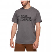 Koszulka męska Black Diamond M STACKED LOGO TEE zarys Charcoal Heather