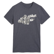 Koszulka męska 4F Tshirt M3132 szary MIDDLE GREY MELANGE