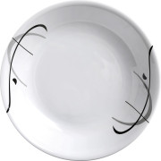 Talerz Brunner Deep Plate ø 21cm biały/czarny