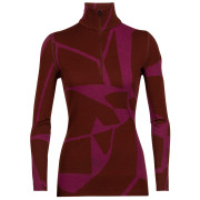 Bluza damska Icebreaker 250 Vertex LS Half Zip Fractured Landscapes czerwony espresso/cherry/j