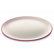 Talerz Omada SANALIVING Dinner Plate 24xh2cm biały/czerwony Fucsia