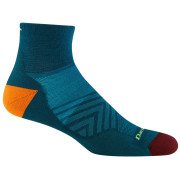 Skarpety męskie Darn Tough M Run 1/4 Ultra-Lightweight With Cushion niebieski/pomarańczowy dark teal