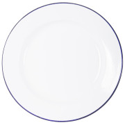 Talerz Bo-Camp Dinner plate enamel biały/niebieski Blue