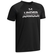 T-shirt dziecięcy Under Armour Tech Split Wordmark SS Black