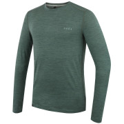 Koszulka męska MOOA MerinoSilk 160 long zielony green melange