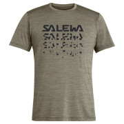 Koszulka męska Salewa Puez Hybrid 2 Dry M S/S Tee khaki Bungee Cord Melange
