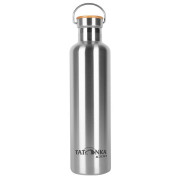 Butelka termiczna ze stali nierdzewnej Tatonka Hot + Cold Stuff Bamboo Lid 1000 srebrny