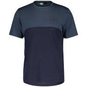 Męska koszulka kolarska Scott Trail Flow DRI SS ciemnoniebieski metal blue/dark blue