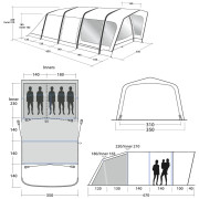 Namuchowany namiot Outwell Hayward Lake 6ATC
