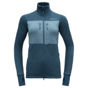 Bluza damska Devold Egga Grid Merino Jkt niebieski/jasnoniebieski Flood/Moon