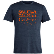 Koszulka męska Salewa Puez Hybrid 2 Dry M S/S Tee ciemnoniebieski PremiumNavyMelange