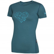 Koszulka damska Zulu Merino 160 Short Heart niebieski Petrol