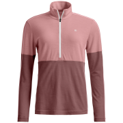 Bluza damska Ortovox 185 Rock'N'Wool Zip Neck różowy Dusk Rose