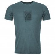 Koszulka męska Ortovox 120 Cool Tec Mtn Cut Ts M niebieski/szary dark arctic grey