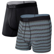 Bokserki Saxx Quest Quick Dry Mesh Boxer Brief Fly 2Pk szary sunrise stripe/black II