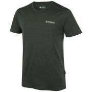 Koszulka męska Zulu Merino 160 Short 4C Comfy ciemnozielony dark green melange