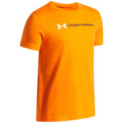 Dziecięca koszulka Under Armour UA B Logo Wordmark SS Outrageous Orange