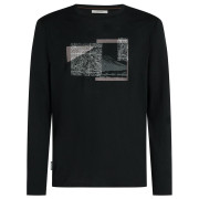 Koszulka męska Icebreaker Men Merino 150 Tech Lite LS Tee Peak Balance czarny Black