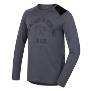Męska koszulka Husky Merino 100 dl. rukáv Wolf szary