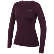 Koszulka damska MOOA MerinoSilk 160 long ciemnofioletowy dark purple melange