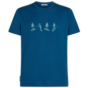 Koszulka męska Icebreaker Men Merino 150 Tech Lite SS Tee Snow Day niebieski Atlantis