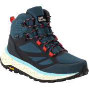 Damskie buty turystyczne Jack Wolfskin Terraventure Texapore Mid W niebieski blue / coral